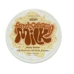 Perfectly Posh Fresh Creamy Milk Body Butter 8 Oz Shea Butter Milk Thistle * New